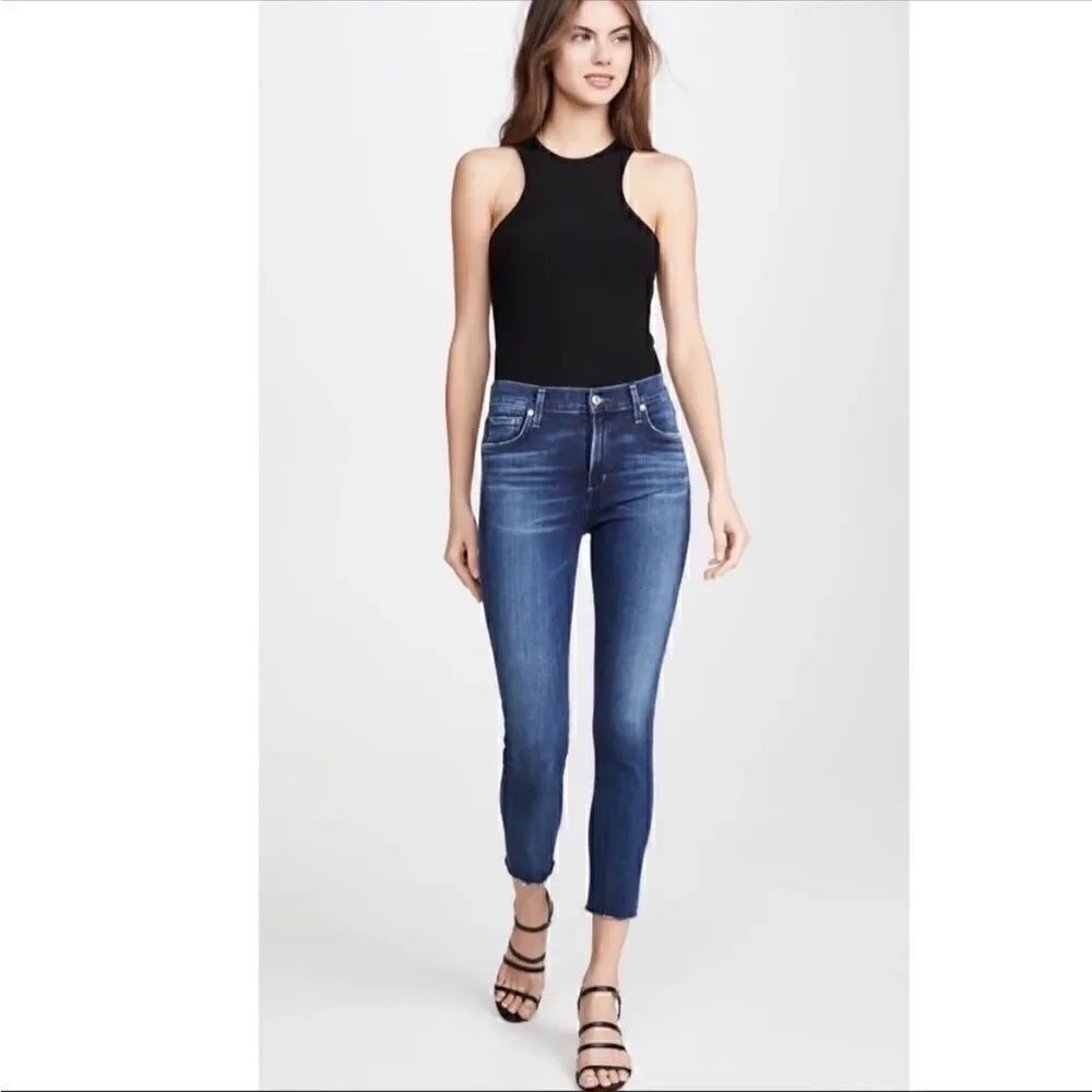 AGOLDE | dark blue sophie crop jeans 29